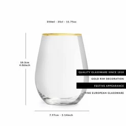 Libbey Waterglas Atlin - 350 Ml / 35 Cl - Set Van 6 - Ideaal Voor Het Kerstdiner - Gouden Rand - Klassiek - Feestelijk 14 Libbey Waterglas Atlin - 350 Ml / 35 Cl - Set Van 6 - Ideaal Voor Het Kerstdiner - Gouden Rand - Klassiek - Feestelijk -WMF Shop 550x550 743
