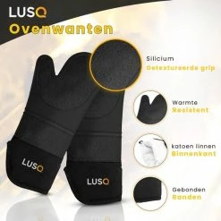 LUSQ® Ovenwanten - Ovenhandschoenen - Hittebestendig Tot 230 °C - Siliconen - Zwart - Koken - Keukenaccessoires - 2 Stuks 12 LUSQ® Ovenwanten - Ovenhandschoenen - Hittebestendig Tot 230 °C - Siliconen - Zwart - Koken - Keukenaccessoires - 2 Stuks -WMF Shop 550x550 801