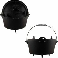 Dutch Oven 9Qt - 7,6 Liter - The Windmill - 3-delig - Gietijzer Braadpan - Zwart -WMF Shop 550x554 6