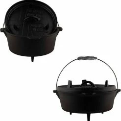 Dutch Oven 9Qt - 7,6 Liter - The Windmill - 3-delig - Gietijzer Braadpan - Zwart -WMF Shop 550x554 7