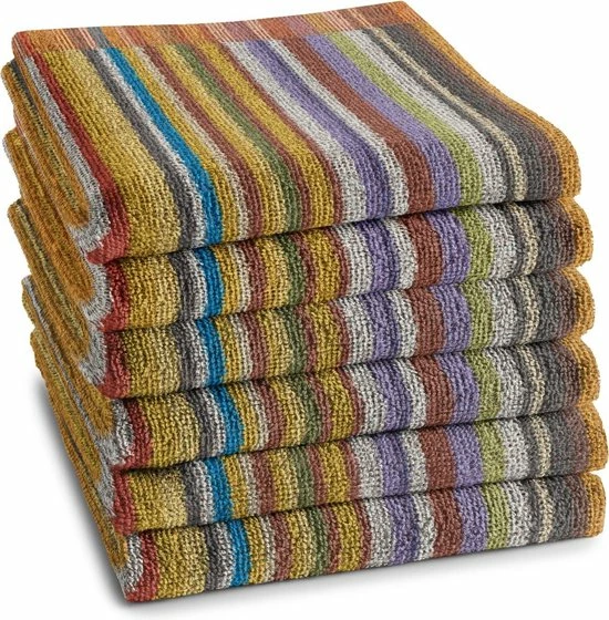 DDDDD Over The Rainbow - Keukendoek - Terra - 6 Stuks 3 DDDDD Over The Rainbow - Keukendoek - Terra - 6 Stuks