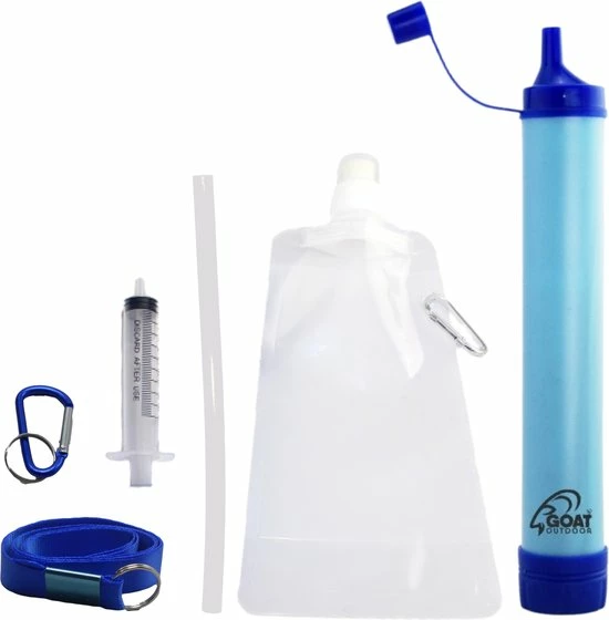 GOAT Outdoor® GOAT Outdoor Personal Waterfilter Straw - Complete Set - Water Filter - Survival - BPA-vrij 3 GOAT Outdoor® GOAT Outdoor Personal Waterfilter Straw - Complete Set - Water Filter - Survival - BPA-vrij