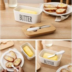 KitchenMonster® Botervloot Met Botermes - 600 Ml Botervlootje Vershouddoos Van Porselein En Bamboe - Botervloot Met Deksel Wit 11 KitchenMonster® Botervloot Met Botermes - 600 Ml Botervlootje Vershouddoos Van Porselein En Bamboe - Botervloot Met Deksel Wit -WMF Shop 550x561 3