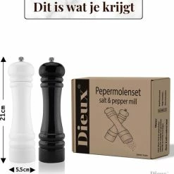 Dieux® - Peper En Zoutmolen Set - Zwart Wit - Zout Peper Kruiden - 2 Stuks - Instelbare Maalgraad - Duurzaam - Luxe Kwaliteit - Hervulbaar - Barbecue - BBQ - BBQ Accesoires - Sinterklaas Cadeautjes - Black Friday 2022 15 Dieux® - Peper En Zoutmolen Set - Zwart Wit - Zout Peper Kruiden - 2 Stuks - Instelbare Maalgraad - Duurzaam - Luxe Kwaliteit - Hervulbaar - Barbecue - BBQ - BBQ Accesoires - Sinterklaas Cadeautjes - Black Friday 2022 -WMF Shop 550x561 4