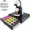 Zindoo Capsulehouder Met Lade - Metaal - Zwart - 36 Cups - Dolce Gusto Capsules - Capsule Houder - Koffie Cups - Keuken - Zwarte Koffiecapsulehouder - Keuken Organiseren - Metaal -WMF Shop 550x565