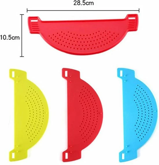 Merkloos Afgiethulp – Afgietdeksel Met Handvaten – Makkelijk Afgieten - Afgietdeksel - Geel 4 Merkloos Afgiethulp – Afgietdeksel Met Handvaten – Makkelijk Afgieten - Afgietdeksel - Geel - Afbeelding 2