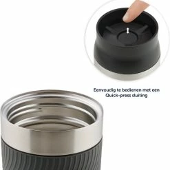 Blumtal Thermosbeker Classic - Lekvrij, BPA-Vrij En Vaatwasserbestendig - Hoge Kwaliteit Thermosfles Met Quick-Press Sluiting - Travel Mug 500 Ml - Donker Oceaan Blauw - Blauw -WMF Shop 550x569 1