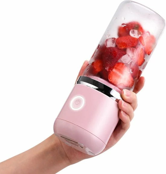Blend In - Blender To Go - Smoothie Maker - Oplaadbare Mini Blender - Smoothies & Shakes - Draadloos & Draagbaar - Fruit Mixer - USB Oplaadbaar - 350ML - Roze 11 Blend In - Blender To Go - Smoothie Maker - Oplaadbare Mini Blender - Smoothies & Shakes - Draadloos & Draagbaar - Fruit Mixer - USB Oplaadbaar - 350ML - Roze - Afbeelding 9