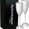 MyDrinkglass Plastic Champagne Glazen Reims Wit | Champagneglazen Plastic | 2 Stuks | Plastic Glazen | Zero Waste | Herbruikbaar | Onbreekbaar Champagneglas | 150 Ml | -WMF Shop 550x597