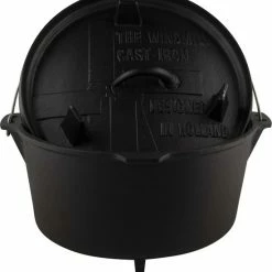 Dutch Oven 9Qt - 7,6 Liter - The Windmill - 3-delig - Gietijzer Braadpan - Zwart -WMF Shop 550x598 1