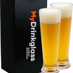 MyDrinkglass Plastic Bierglazen Kopenhagen | Bierglazen Plastic | 2 Stuks | Camping Glazen | Zero Waste | Herbruikbaar | Onbreekbare Bierglas | 300 Ml |