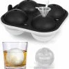 Nevi Silicone Ijsblokjesvorm Met Deksel - Ijsballen Voor Gin Of Whisky - 4 Grote Ronde Ijsballen Ø 6cm - Zwart -WMF Shop 550x605 3