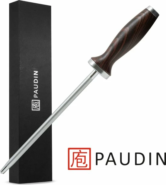 PAUDIN Premium Aanzetstaal - Voor Alle Messen, Inclusief Damscus - Speciale Keramische Diamant Coating Voor Rechten En Slijpen 3 PAUDIN Premium Aanzetstaal - Voor Alle Messen, Inclusief Damscus - Speciale Keramische Diamant Coating Voor Rechten En Slijpen