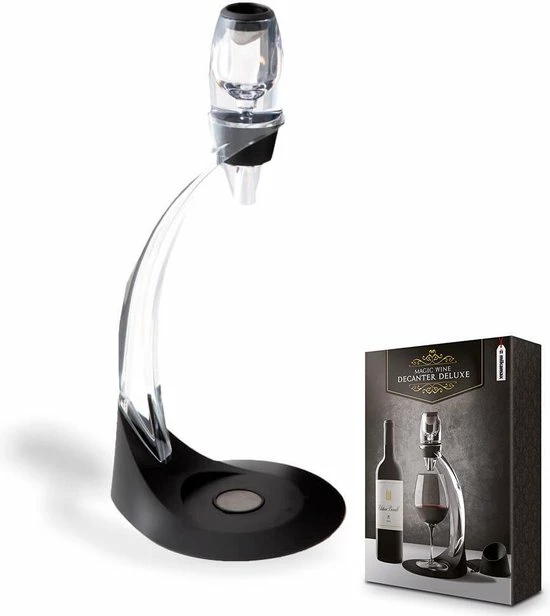 MikaMax Magic Wijn Decanteerder Deluxe - Incl. Standaard En Zeef - Vaatwasserbestendig - Decanter - Wijn Beluchter - Wijn Cadeau - Wijn Accessoires 3 MikaMax Magic Wijn Decanteerder Deluxe - Incl. Standaard En Zeef - Vaatwasserbestendig - Decanter - Wijn Beluchter - Wijn Cadeau - Wijn Accessoires