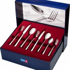 Sola Bestekset Montreux - Modern - 8 Persoons - 70 Delig - Zilverwit Edelstaal 18/10 - RVS - Zilver -WMF Shop 550x617