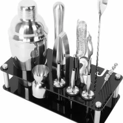 Paddio Cocktail Set - 18-delige Cocktail Shaker Set Met Houder - RVS - Vaatwasserbestendig - Inclusief Cocktail Boekje Met 5 Recepten -WMF Shop 550x621