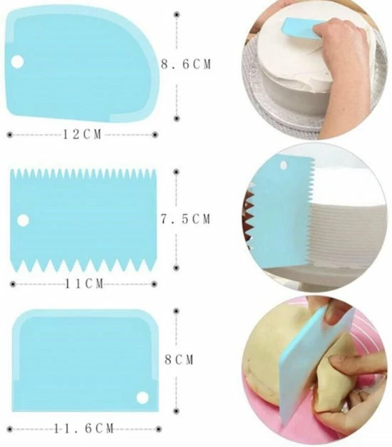 Merkloos Deegschraper | Deegkrabber | Deegsteker | Fondant Schraper Voor Taart / Icing / Cake | Keukentool Deeg Snijder | Spatel Voor Taart | Smoother | Soepel Maker | Cake Beslag Schraper | Rand Decoratie - Kunststof Roze 6 Merkloos Deegschraper | Deegkrabber | Deegsteker | Fondant Schraper Voor Taart / Icing / Cake | Keukentool Deeg Snijder | Spatel Voor Taart | Smoother | Soepel Maker | Cake Beslag Schraper | Rand Decoratie - Kunststof Roze - Afbeelding 4