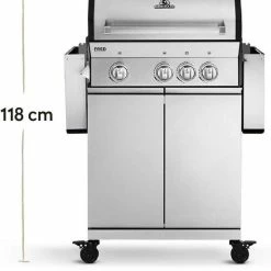 Burnhard Gas BBQ FRED Deluxe - 3 Branders - Keramische Infraroodbrander & Afdekhoes - Deluxe -WMF Shop 550x650 2