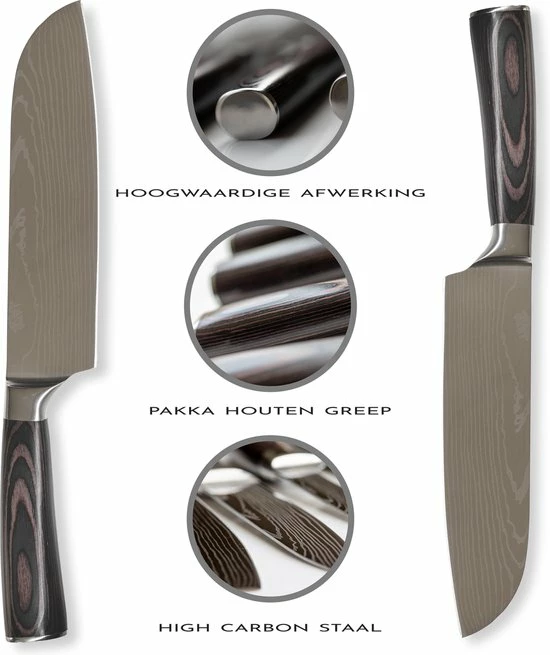 Timmers Trading 10 Delige Professionele Messenset – Koksmessen - Japanse Messen 4 Timmers Trading 10 Delige Professionele Messenset – Koksmessen - Japanse Messen - Afbeelding 2