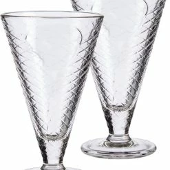 Vivalto Set Van 6x Stuks Ijscoupes/ijsschaaltjes Van Glas 300 Ml - Dessertschaaltjes