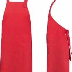 Benza Kookschort Keukenschort - Rood - 75 X 85 Cm