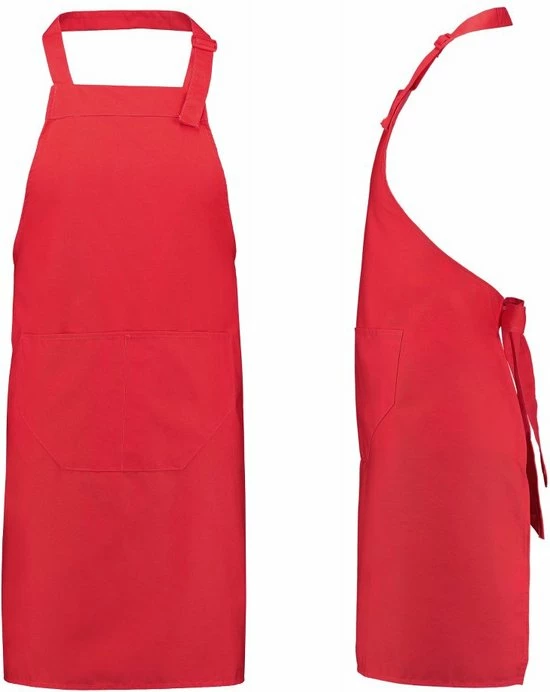 Benza Kookschort Keukenschort - Rood - 75 X 85 Cm 3 Benza Kookschort Keukenschort - Rood - 75 X 85 Cm