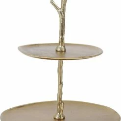 Light & Living Etagère Tresa - Goud - 2 Laags -WMF Shop 550x702 2