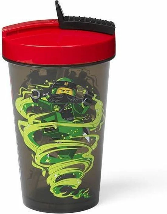LEGO Ninjago Drinkbeker 500 Ml - Met Rietje - Zwart 8 LEGO Ninjago Drinkbeker 500 Ml - Met Rietje - Zwart - Afbeelding 6