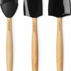 Le Creuset - Siliconen - Keukenspatels 3-delig Premium Zwart