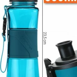 Drinkfles Herbruikbare Waterfles | 500 Ml Lichtblauw | Vaatwasserbestendig Drinkbus Bidon | King Mungo KMDF006