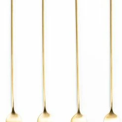 Oliva's - Gebaksvorkjes - Taartvorkjes - Kleine Vorkjes - Set Van 4 Stuks - Goud / Roze