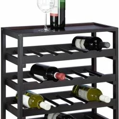 Relaxdays Wijnrek - 4 Etages - 20 Flessen - Hout