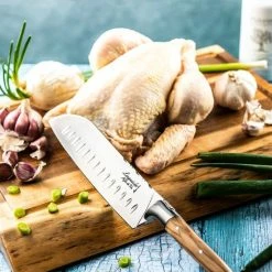 Laguiole Style De Vie Santokumes Luxury Line - 17cm - Olijfhout -WMF Shop 550x825 2