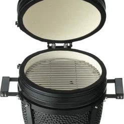 Merkloos The Meat Boys Compact - Keramische BBQ - 15 Inch Kamado - Tafelmodel - All Black Inclusief Platesetter En Regenhoes -WMF Shop 550x831